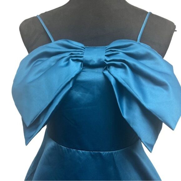 Thirty Thirty Mini Dress Bow Neckline - Picture 3 of 8